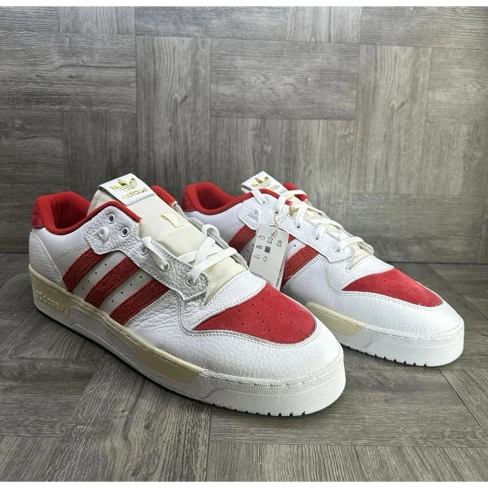 Adidas Rivalry Low Premium Mens 17 White Red Suede Leather NEW GY5867